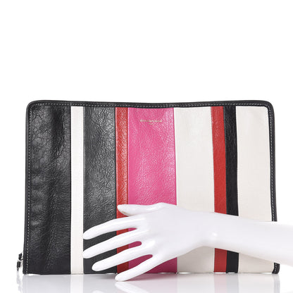 Balenciaga Agneau Arena Multicolore Bazar Pouch Rose Gris White Black Rouge 2 of 8