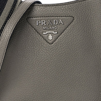 Prada Vitello Daino Soft Mini Hobo Messenger Bag Argilla 7 of 10