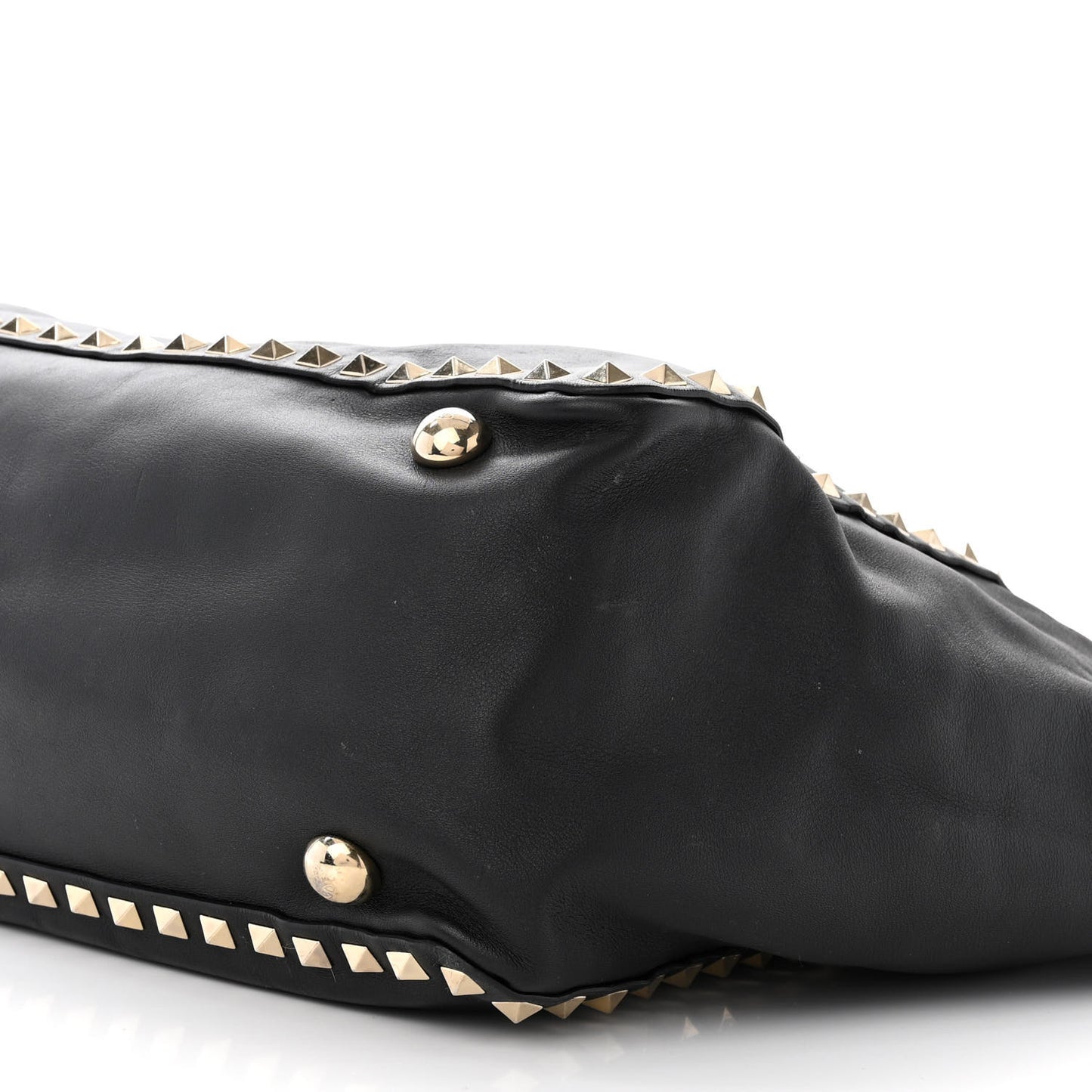 Vitello Medium Rockstud Tote Black