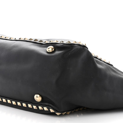Valentino Garavani Vitello Medium Rockstud Tote Black 9 of 16