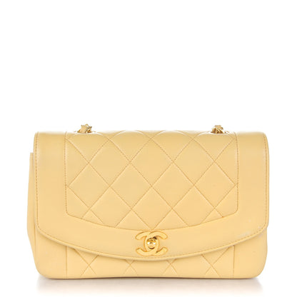 Chanel Lambskin Quilted Small Single Flap Beige 1 of 10