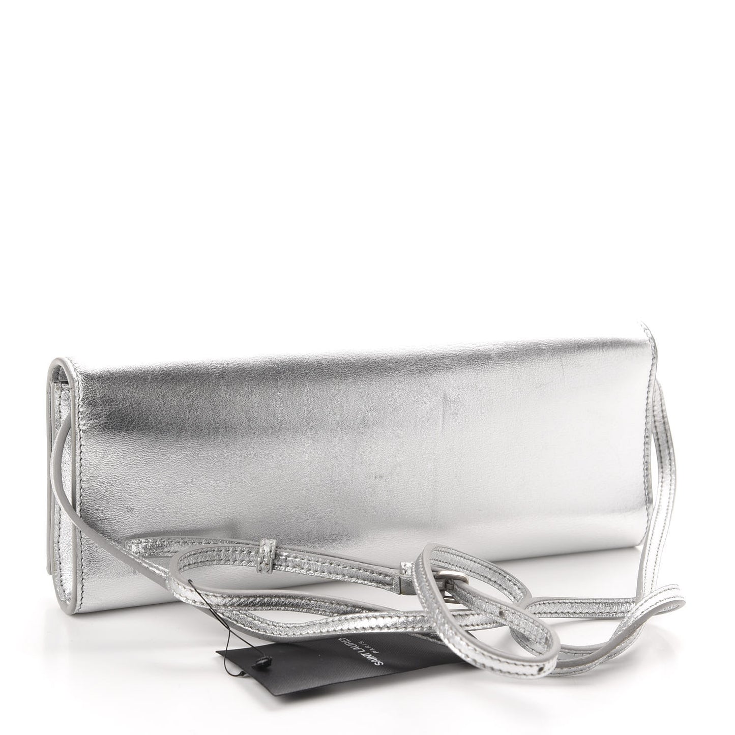 Nappa Silk Fetiche Clutch Argento