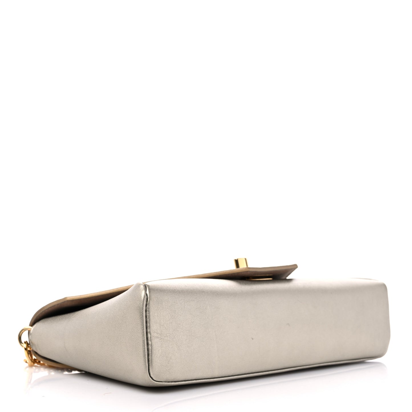 Metallic Calfskin Love Note Gold Silver