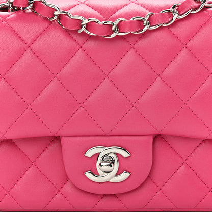 Chanel Lambskin Quilted Mini Square Flap Pink 8 of 10