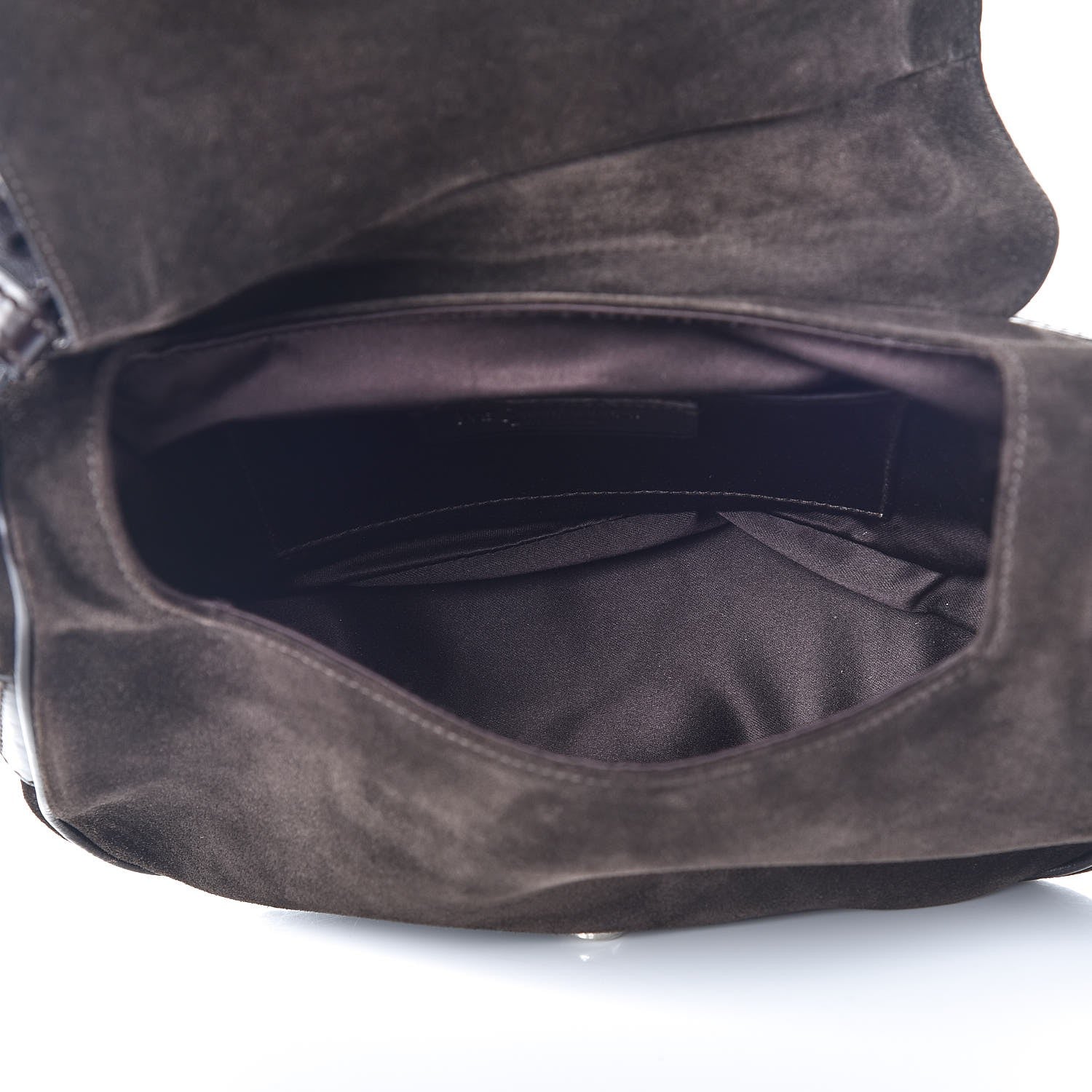 Saint Laurent Suede Rive Gauche Flap Brown 6 of 9