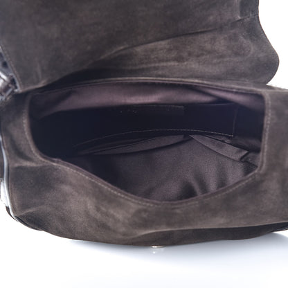 Saint Laurent Suede Rive Gauche Flap Brown 6 of 9