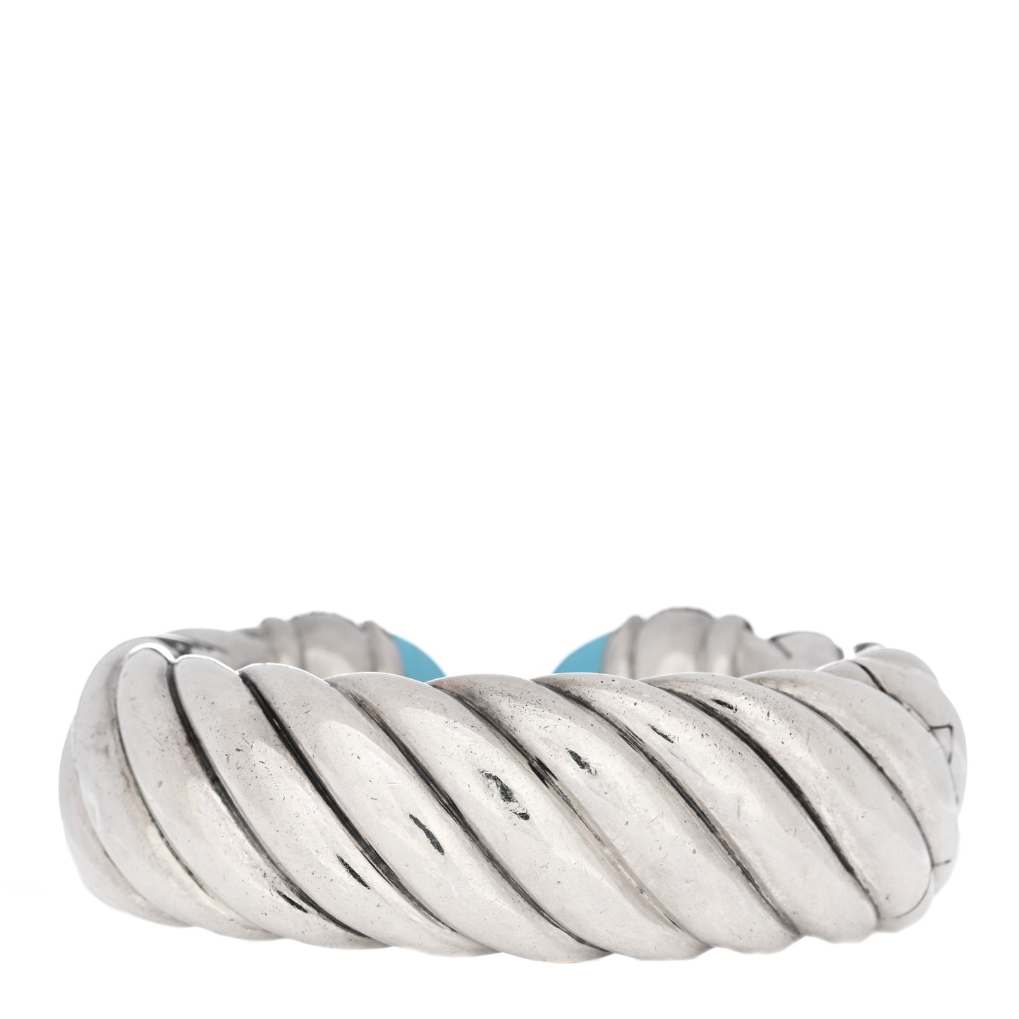 DAVID YURMAN Sterling Silver Amethyst Turquoise 25mm Waverly Bracelet