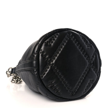 Marc Jacobs Calfskin Quilted The Bucket Bag Black 4 of 9