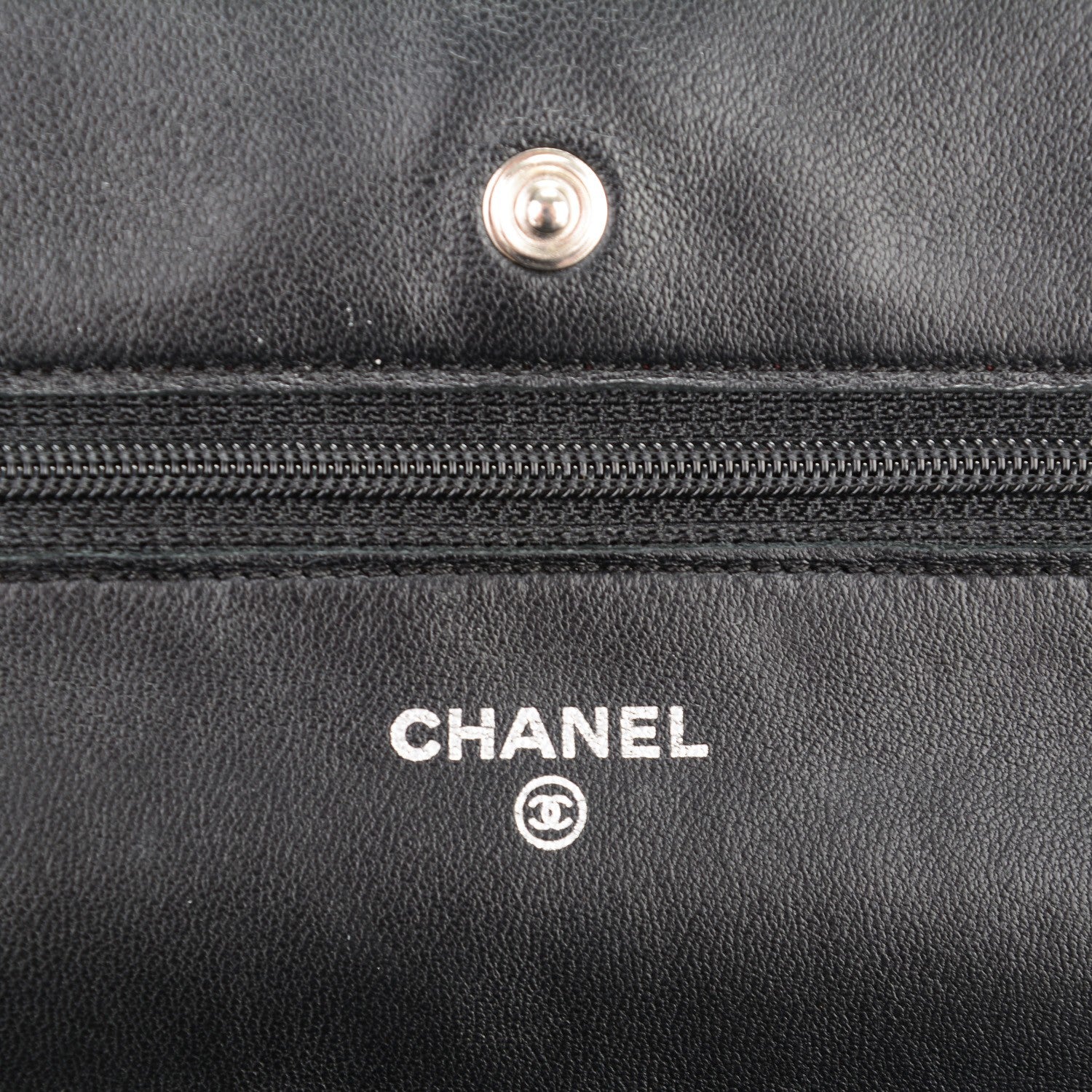 Chanel Lambskin Quilted Wallet On Chain WOC Black 6 of 8