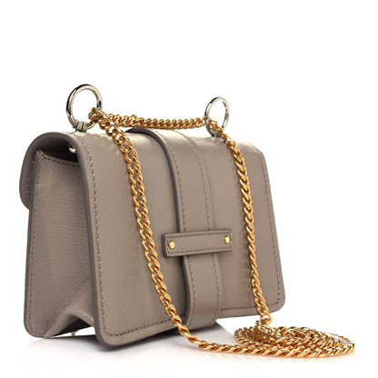 Chloe Shiny Goatskin Calfskin Mini Aby Chain Shoulder Bag Motty Grey 4 of 13