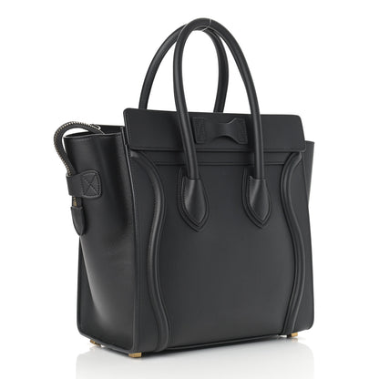 Celine Smooth Calfskin Micro Luggage Black 3 of 10