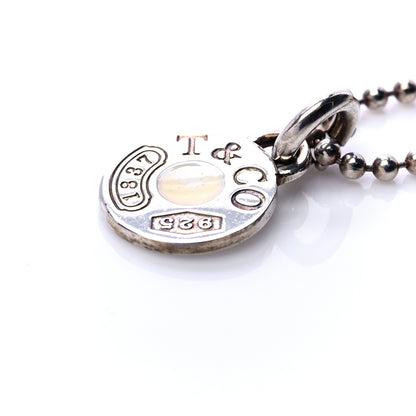 Tiffany Sterling Silver Enamel 1837 Round Pendant Necklace 4 of 6