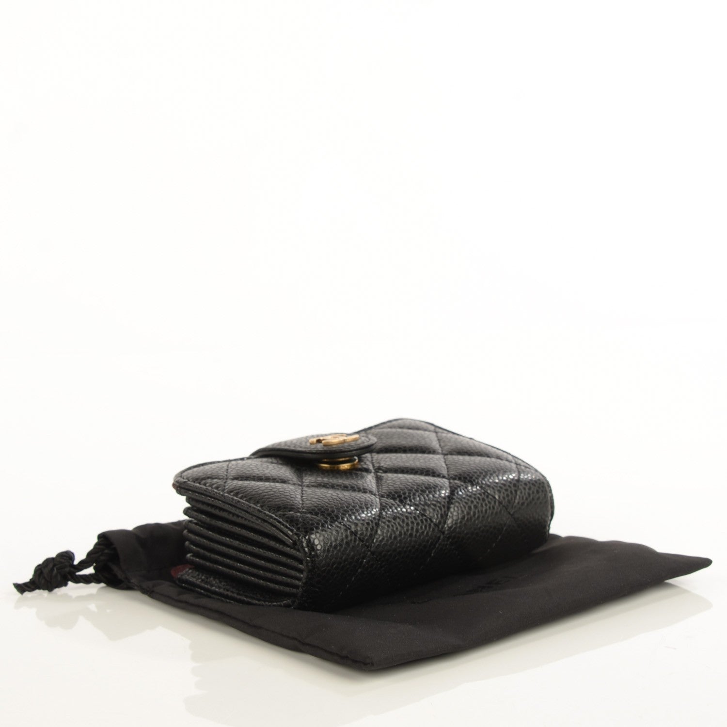 Chanel Caviar Quilted Gusseted Card Holder Black 4 of 7