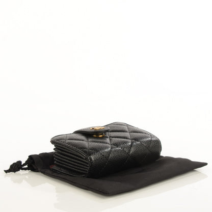 Chanel Caviar Quilted Gusseted Card Holder Black 4 of 7