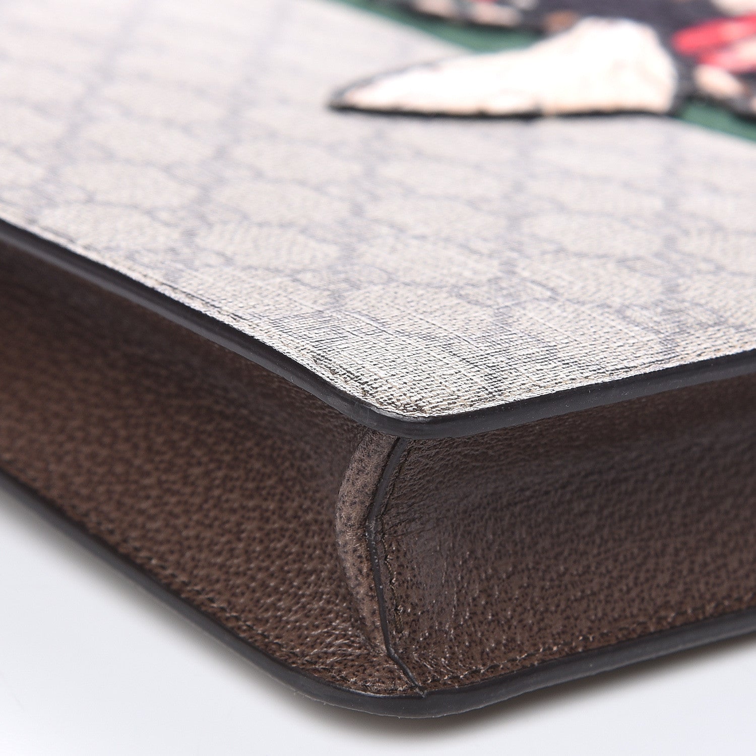 Gucci GG Supreme Monogram Web Animalier Bee Embroidered Medium Documents Holder Beige New Acero 7 of 9