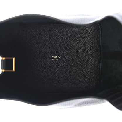 Hermes Taurillon Clemence Matte Alligator Picotin Lock Touch 22 MM Black 4 of 8
