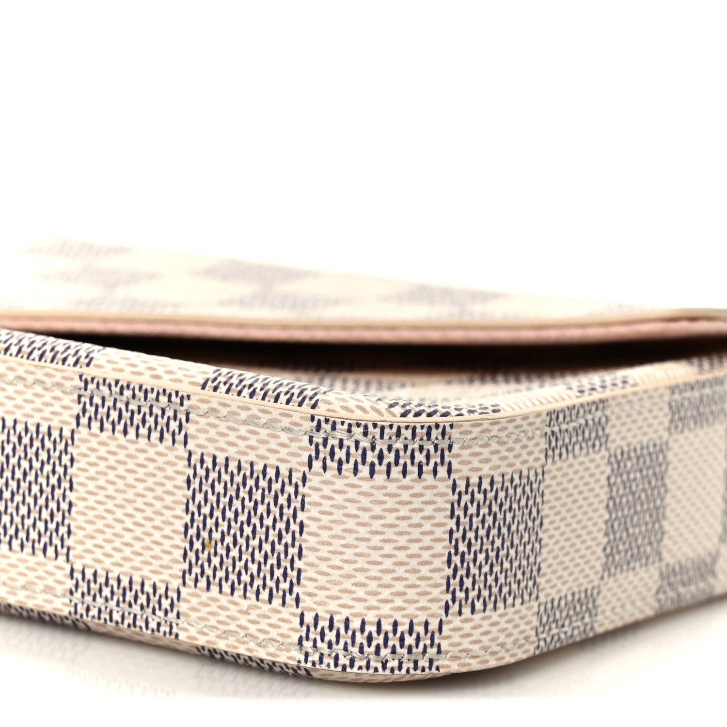 Louis Vuitton Damier Azur Pochette Felicie Chain Wallet Rose Ballerine 11 of 13