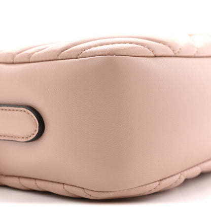 Gucci Calfskin Matelasse Small GG Marmont Camera Bag Pink Beige 9 of 12