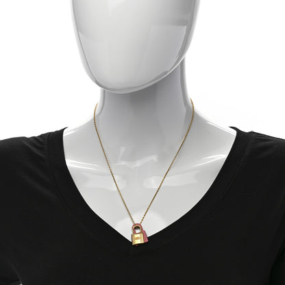 Hermes Swift Small O'Kelly Pendant Necklace Rose Azalee 2 of 8