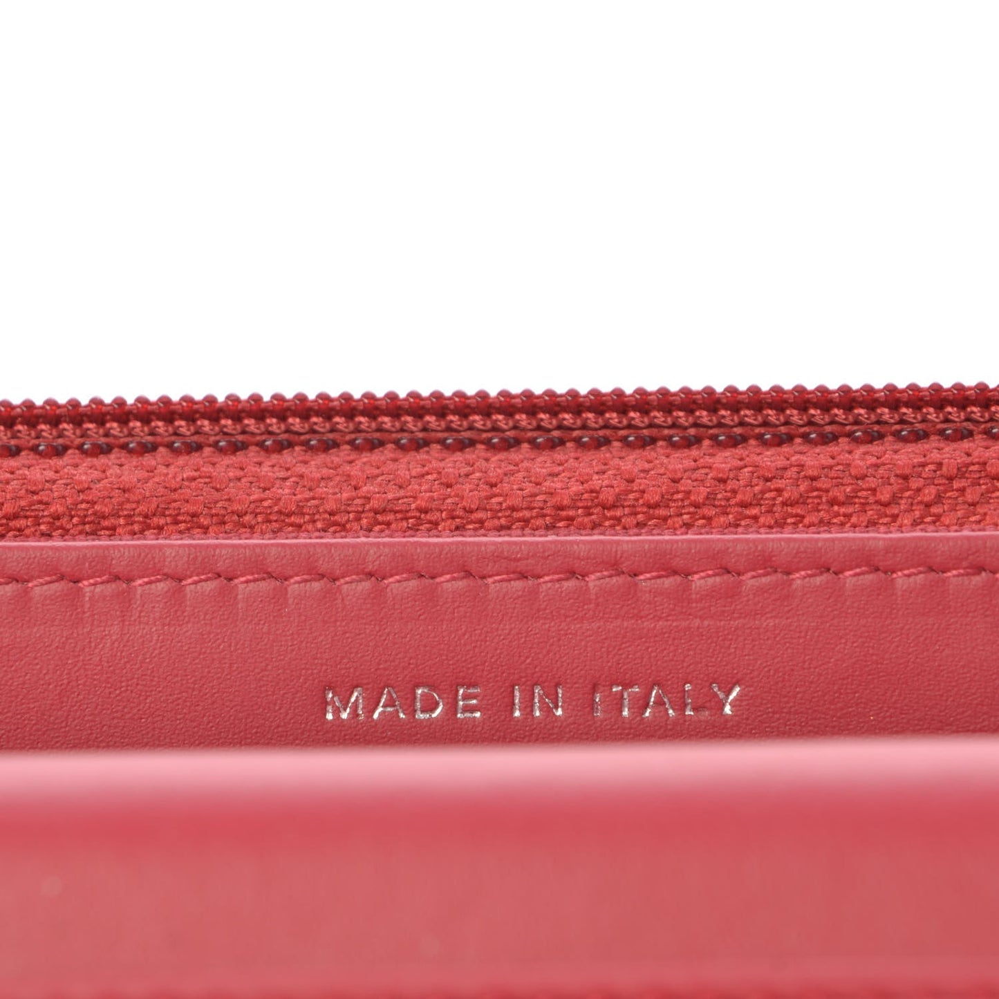 Distressed Patent Quilted Wallet On Chain WOC Dark Pink