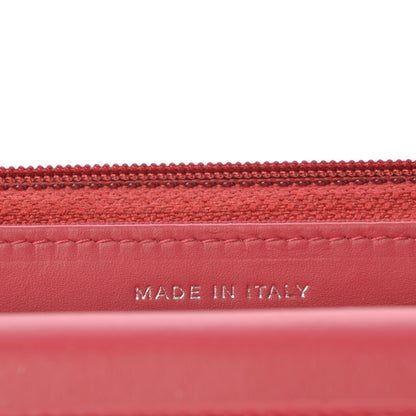 Chanel Distressed Patent Quilted Wallet On Chain WOC Dark Pink 7 of 9