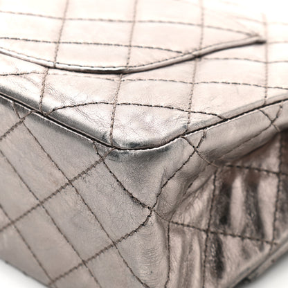 Chanel Metallic Aged Calfskin Quilted 2.55 Reissue 226 Flap Dark Silver 13 of 21