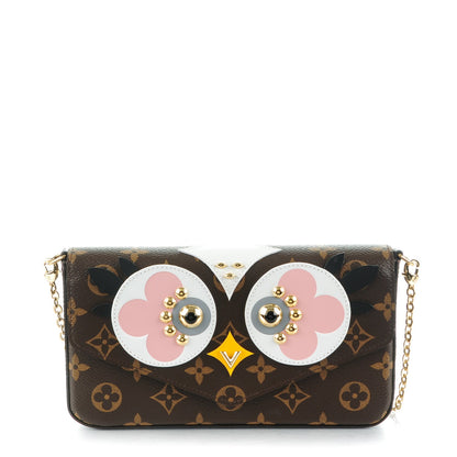 Louis Vuitton Monogram Lovely Birds Pochette Felicie Chain Wallet 1 of 7