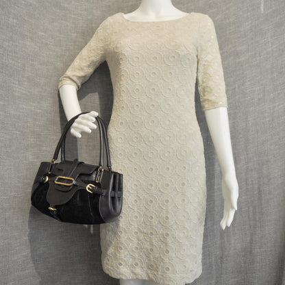 Jimmy Choo Leather Suede Tam Bag Black 2 of 7