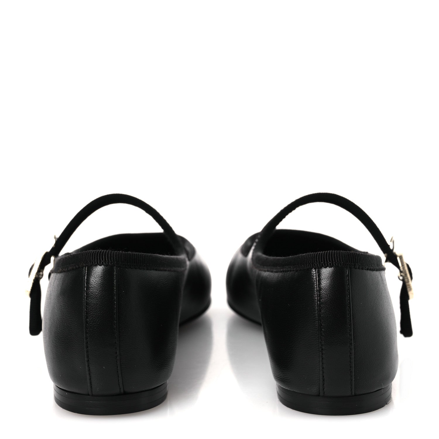 Chanel Lambskin Mary Jane Flats 37.5 Black 6 of 11