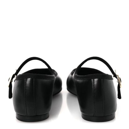 Chanel Lambskin Mary Jane Flats 37.5 Black 6 of 11