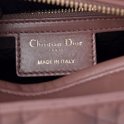 Christian Dior Lambskin Cannage Medium Lady Dior Beige 6 of 10