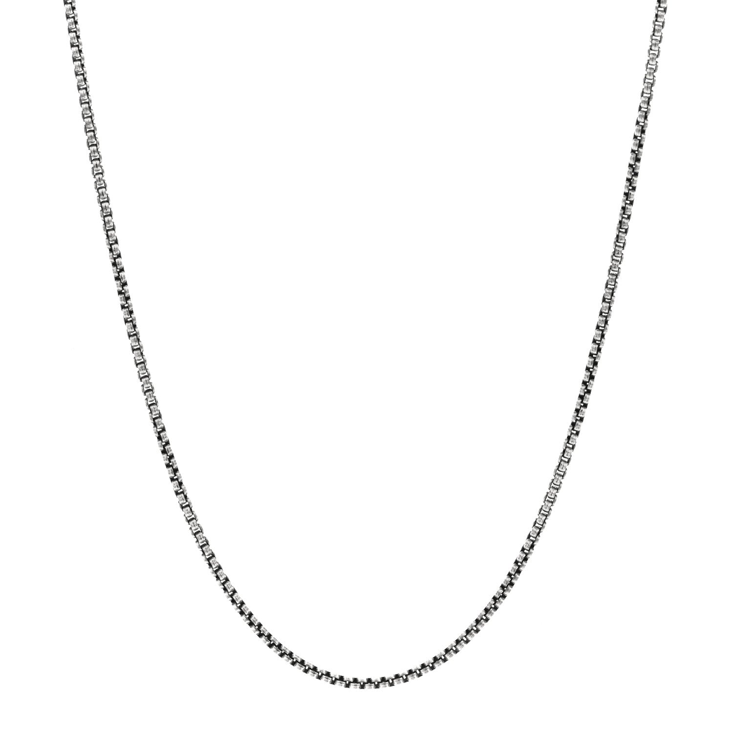 David Yurman Sterling Silver 2.7mm Small Box Chain Necklace 24" 1 of 4