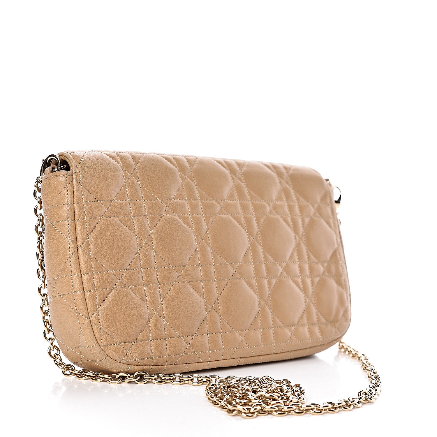 Christian Dior Lambskin Cannage Miss Dior Promenade Pouch Beige 3 of 10