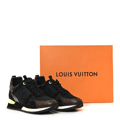 Louis Vuitton Suede Monogram Run Away Sneakers 40 Black 8 of 8