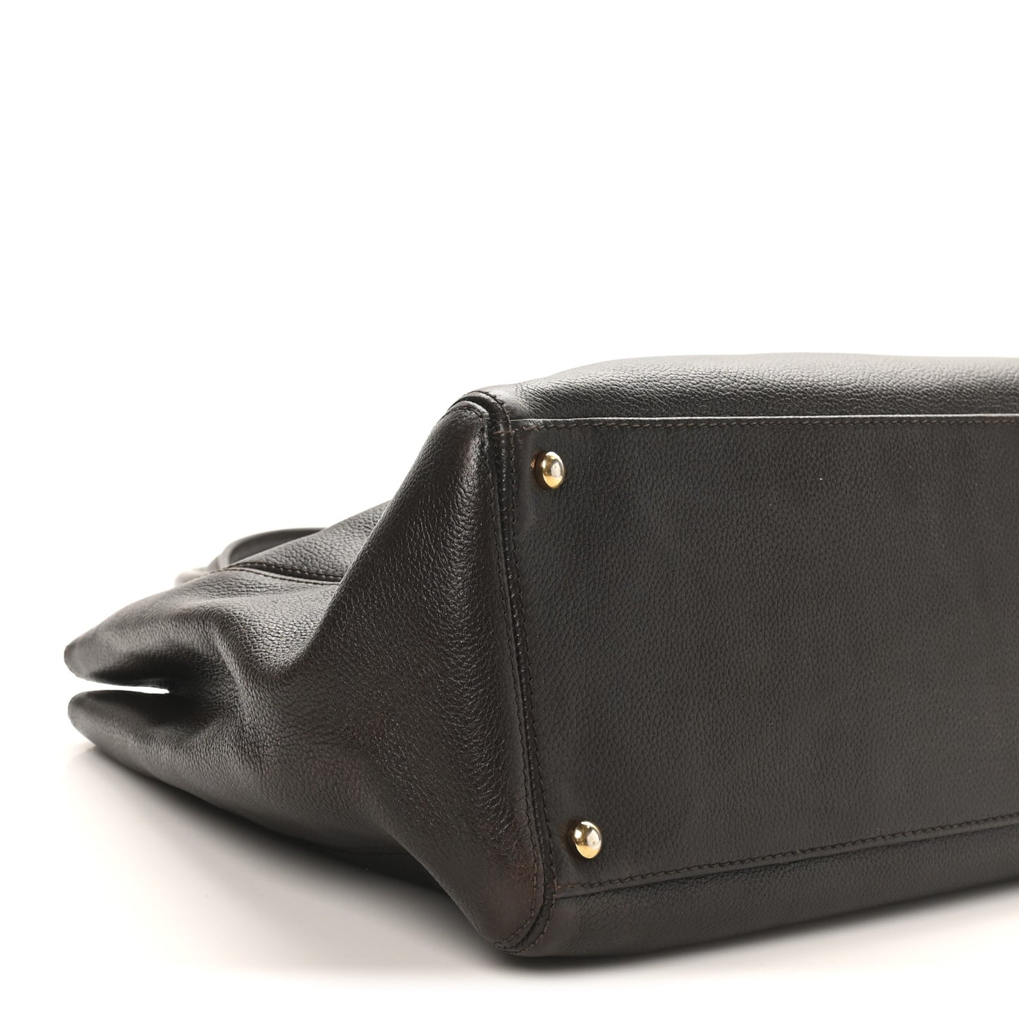 Calfskin Cerf Executive Shopper Tote Brown