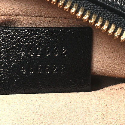 Gucci Monogram Matelasse Diagonal Small GG Marmont Chain Shoulder Bag Beige Black 7 of 10