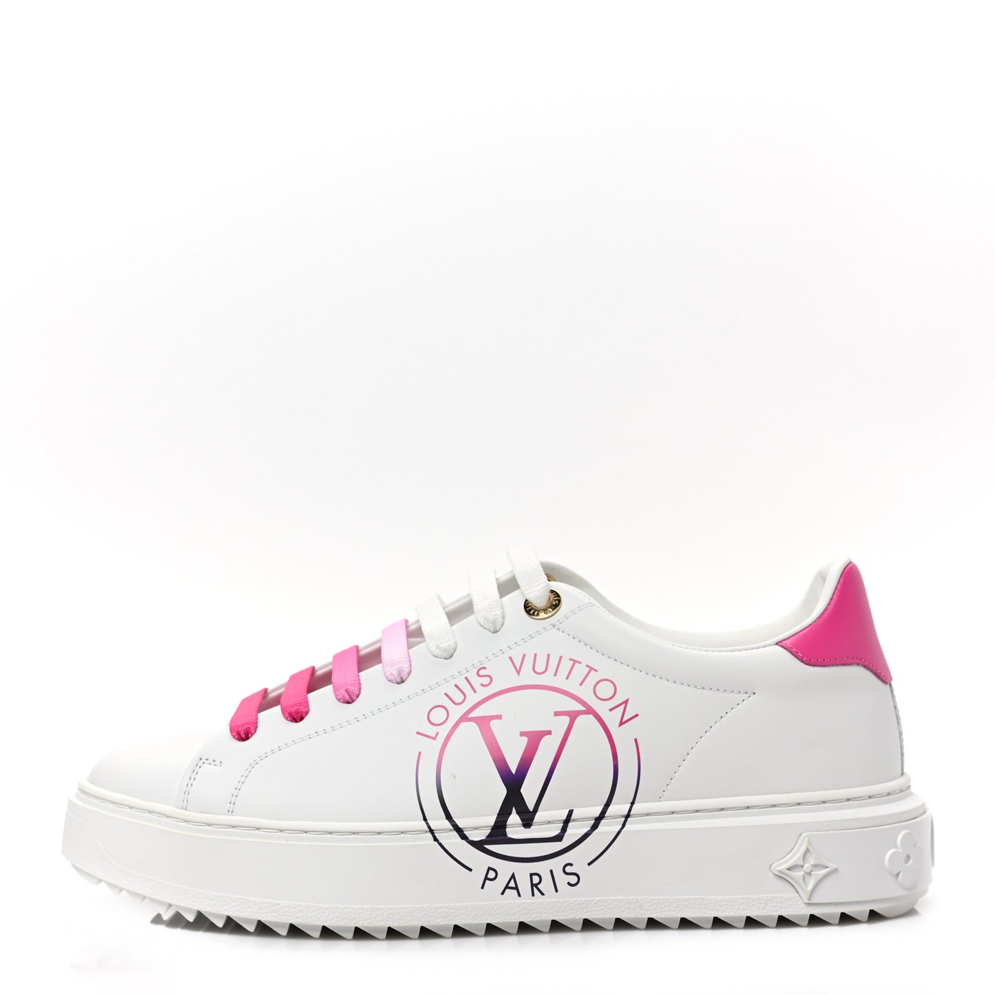 Monogram Time Out Sneakers 38.5 White Pink