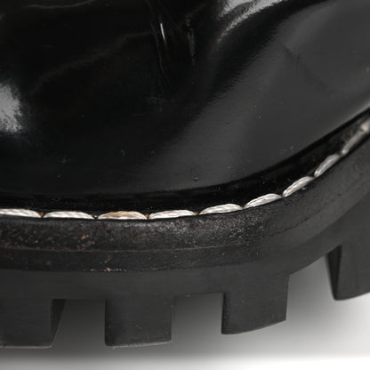Louis Vuitton Glazed Calfskin Monogram Embellished Star Trail Ankle Boots 37.5 Black 12 of 14