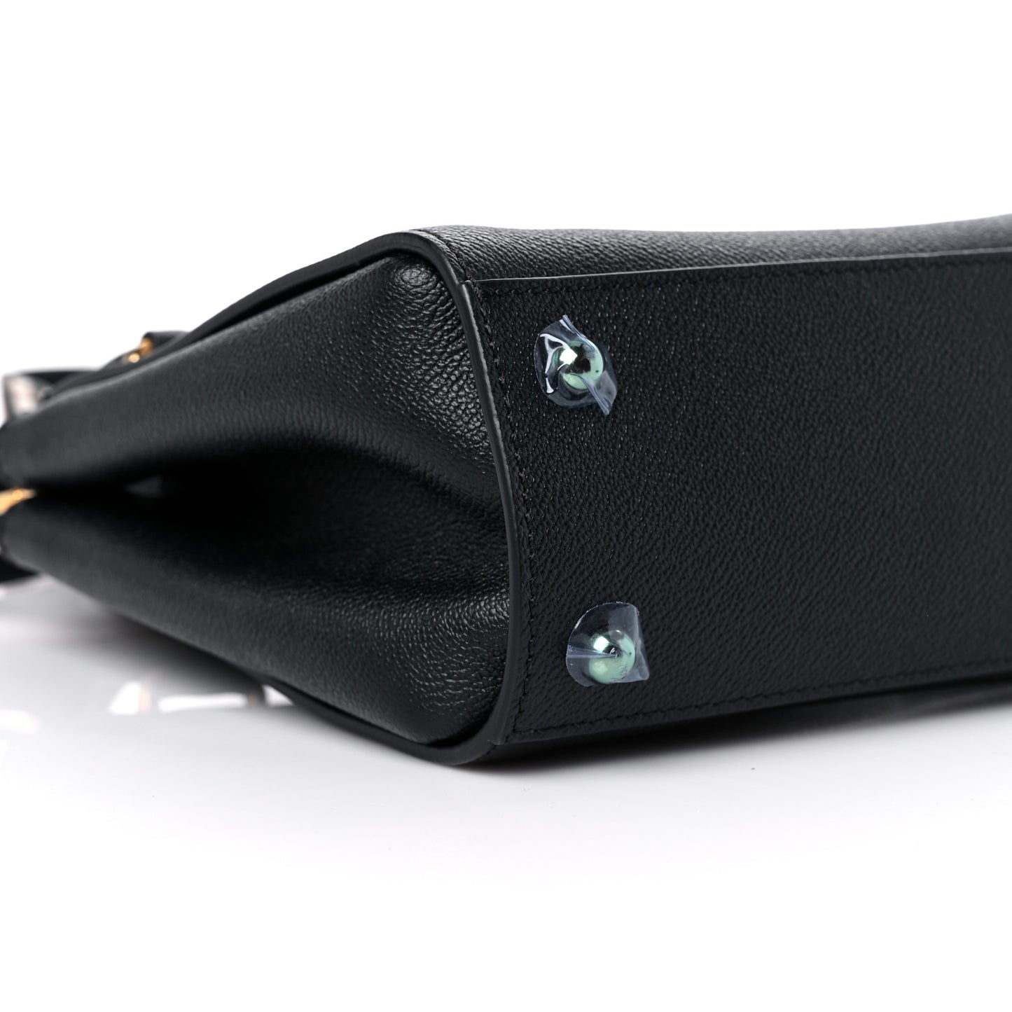 Soft Grain Calfskin Small Buckle Tote Black
