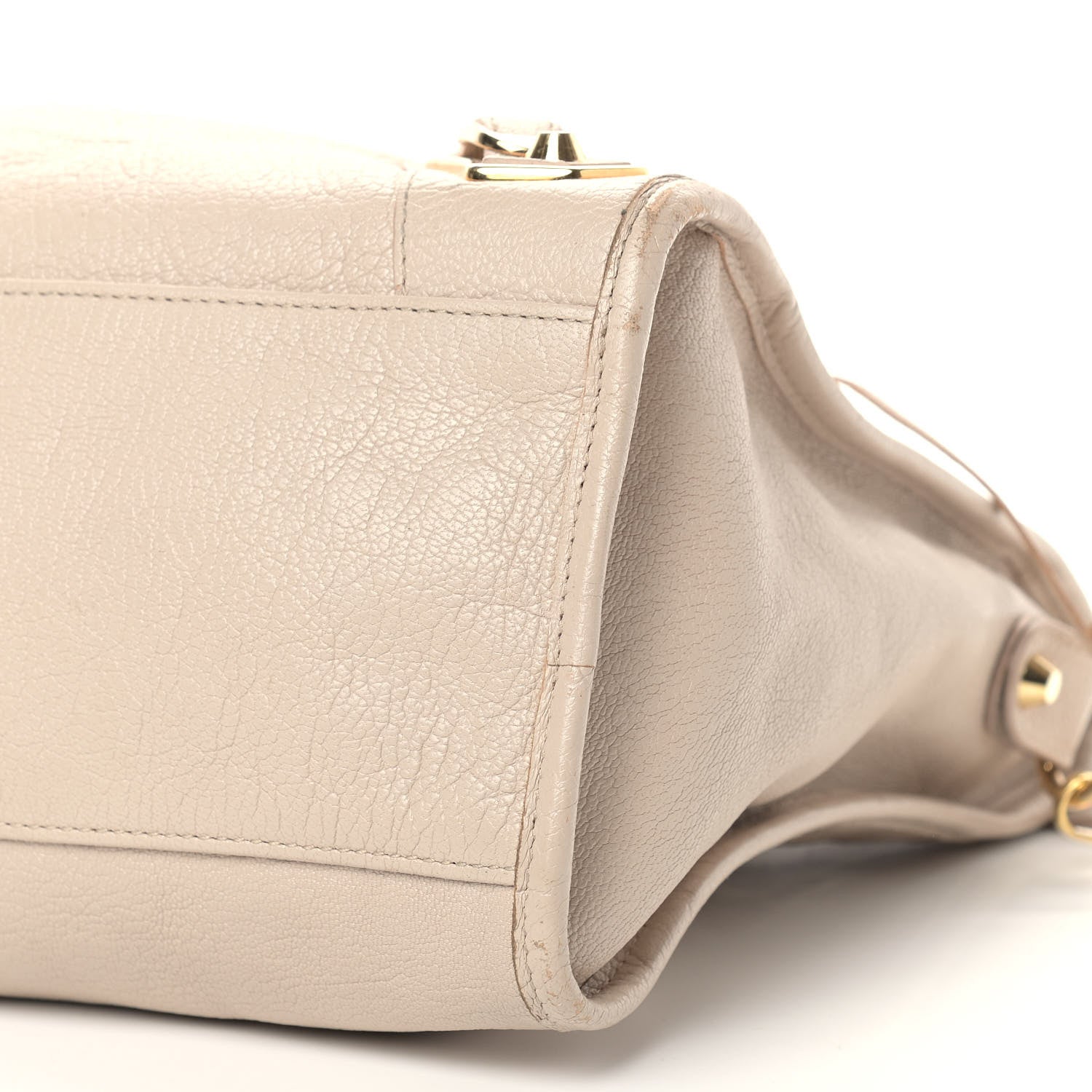 Balenciaga Chevre Gold Hardware Metallic Edge City Beige Praline 9 of 14
