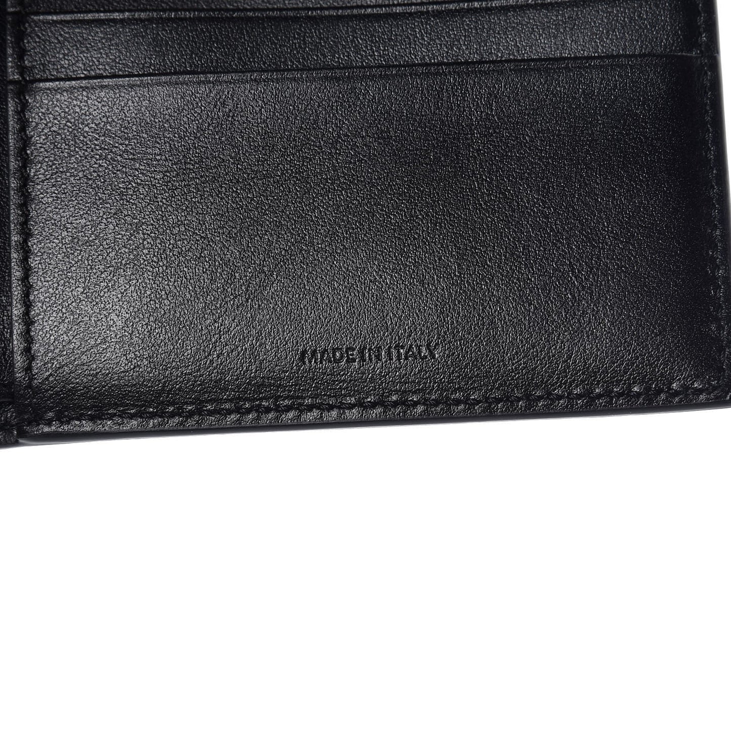 Crocodile Embossed Calfskin Bi-Fold Wallet Black