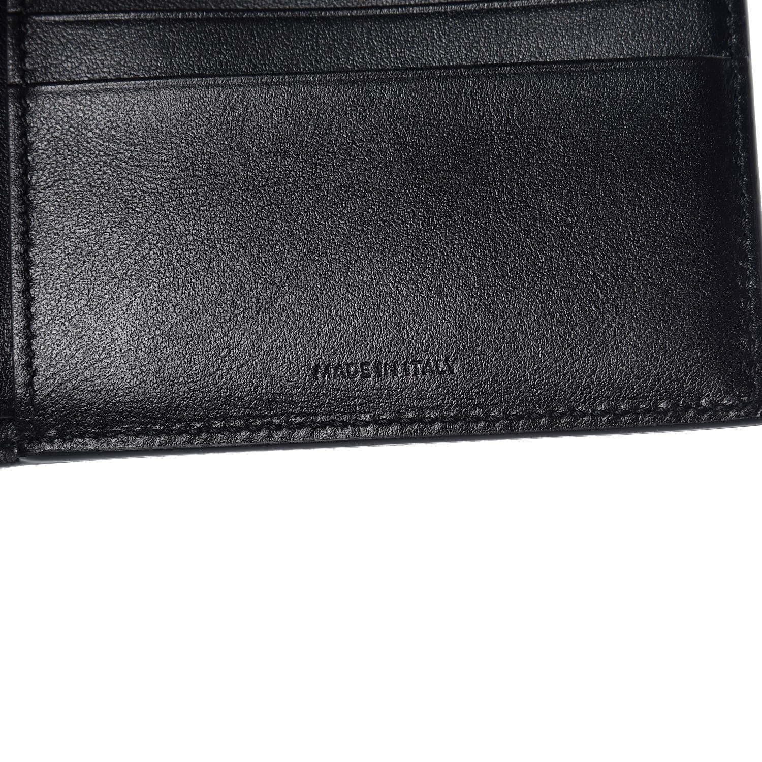 Celine Crocodile Embossed Calfskin Bi-Fold Wallet Black 7 of 9
