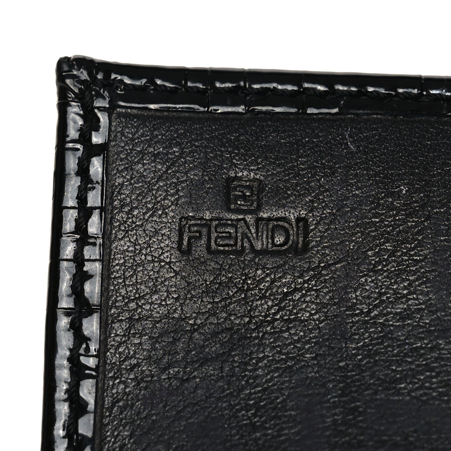 Fendi Patent Zucchino Continental Wallet Black 6 of 10