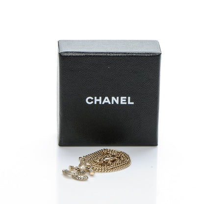 Chanel Baguette Crystal CC Necklace Light Gold Black 6 of 6