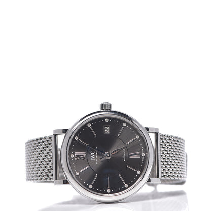 IWC Stainless Steel Diamond 37mm Portofino Automatic Watch Grey IW458110 2 of 6