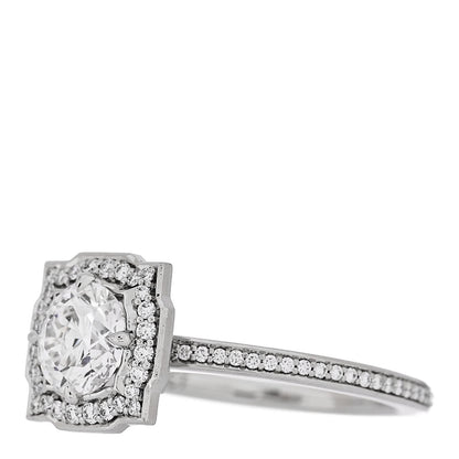Harry Winston Platinum Diamond .73ct Belle Round Brilliant Micropave Ring 49 4.75 3 of 7