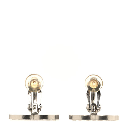 Chanel Crystal Baguette CC Ear Clip Silver 4 of 8