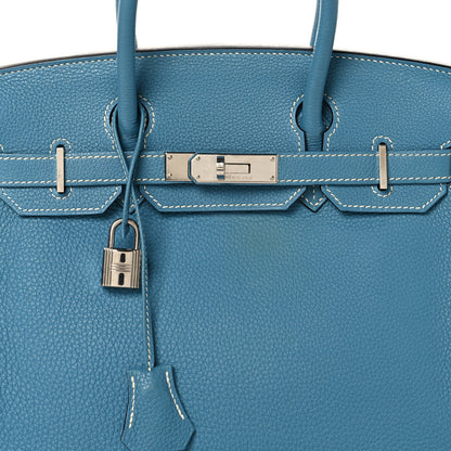 Hermes Togo Birkin 30 Blue Jean 8 of 15