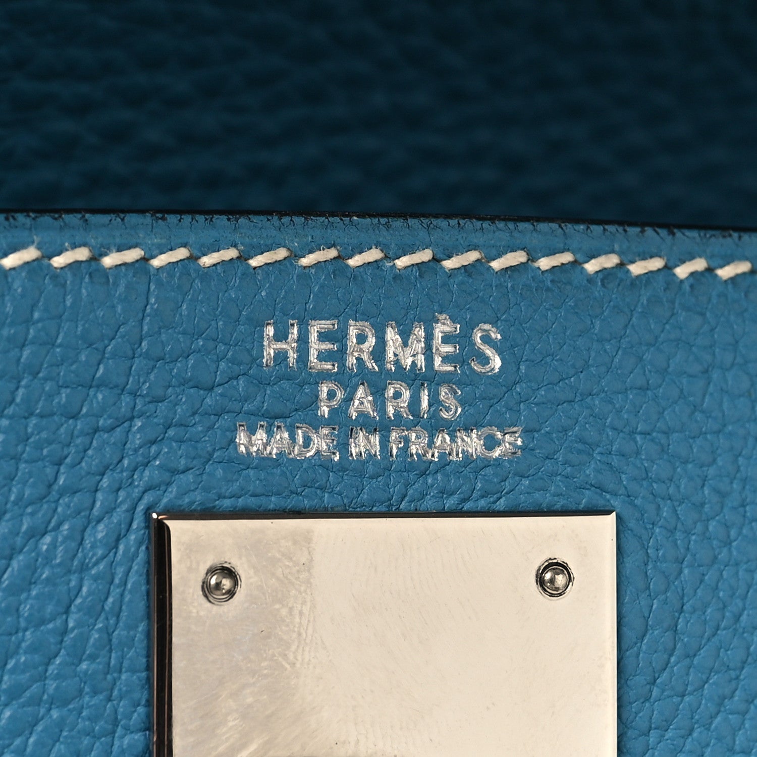 Hermes Togo Kelly Retourne 32 Bleu Jean 6 of 13