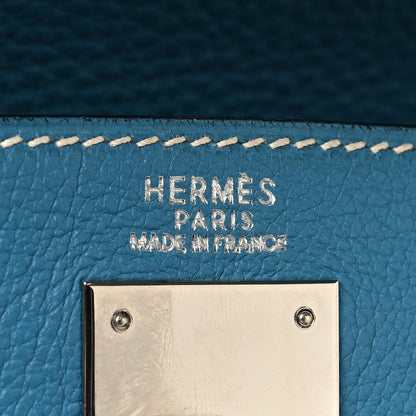 Hermes Togo Kelly Retourne 32 Bleu Jean 6 of 13